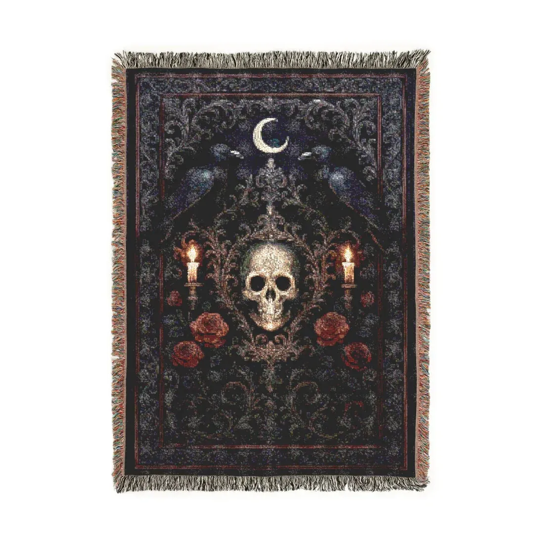 Gothic Realm™ Midnight Rose Blanket
